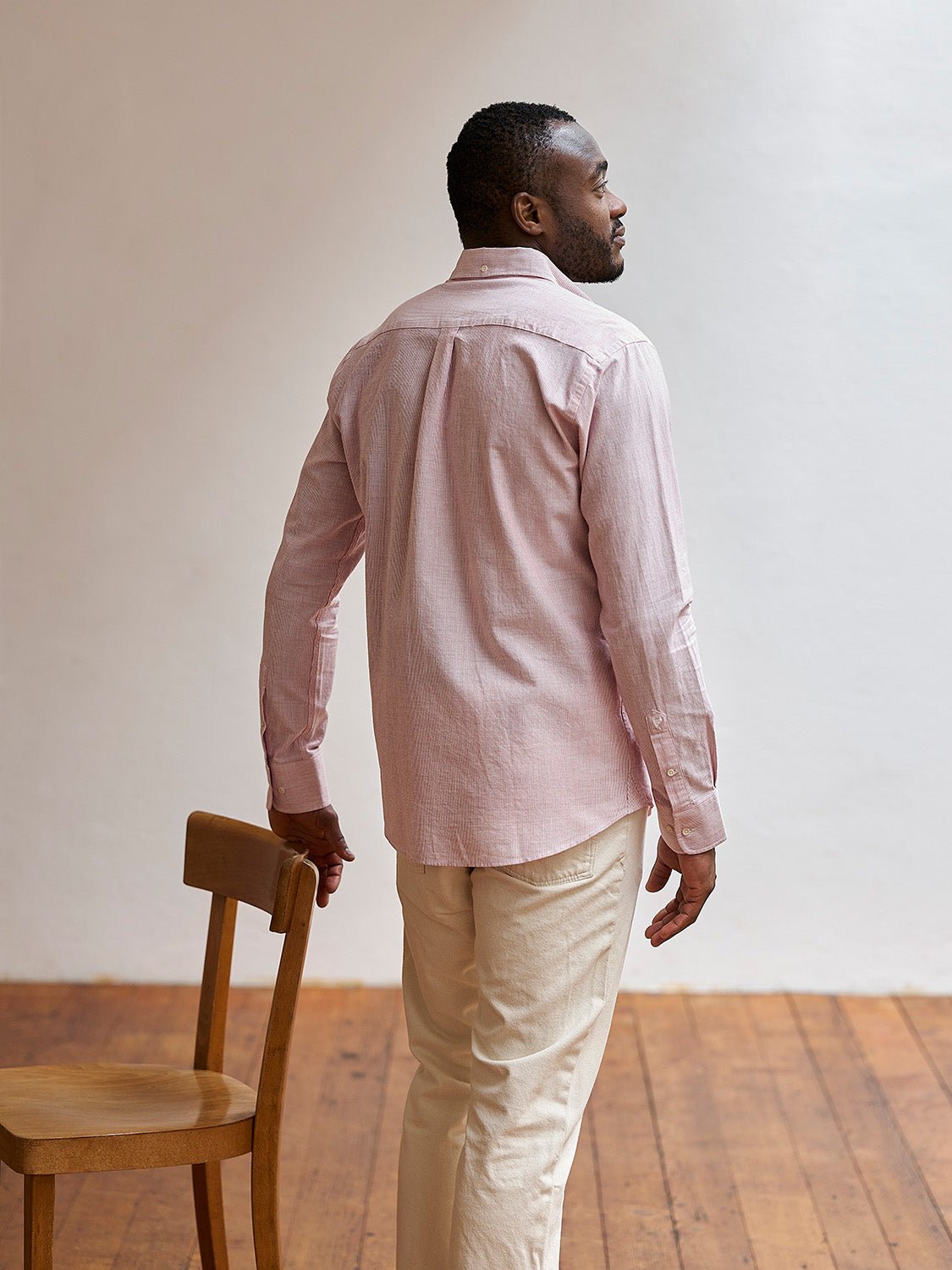 carpasus sustainable organic cotton shirt bernina stripes rust. Nachhaltiges Carpasus Hemd Bernina Streifen Rust aus Bio Baumwolle
