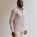 carpasus sustainable organic cotton shirt bernina stripes rust. Nachhaltiges Carpasus Hemd Bernina Streifen Rust aus Bio Baumwolle
