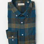 carpasus sustainable organic cotton flanell shirt ursido blue. Nachhaltiges Carpasus Flanell Hemd Ursido aus Bio Baumwolle in Blau