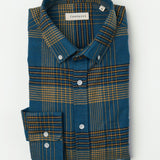 carpasus sustainable organic cotton flanell shirt ursido blue. Nachhaltiges Carpasus Flanell Hemd Ursido aus Bio Baumwolle in Blau