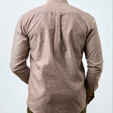 carpasus sustainable organic cotton and linen shirt scurido brown. Nachhaltiges Carpasus Hemd Scurido aus Bio Baumwolle und Leinen in Braun