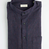 carpasus sustainable organic cotton and linen shirt scurido marine/red. Nachhaltiges Carpasus Hemd Scurido aus Bio Baumwolle und Leinen in Marine/Rot