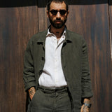 Trousers Linen Ilha Moss