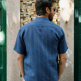 Linen Shirt Short Milano Saphir