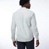 carpasus sustainable organic cotton and linen shirt scurido white/blue. Nachhaltiges Carpasus Hemd Scurido aus Bio Baumwolle und Leinen in Weiss/Blau