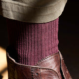 Socken Merinowolle Bordeaux