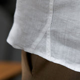 carpasus sustainable organic linen shirt short sleeves maloja uni white. Nachhaltiges Carpasus Hemd kurzärmlig Maloja Uni Weiss aus Bio Leinen 