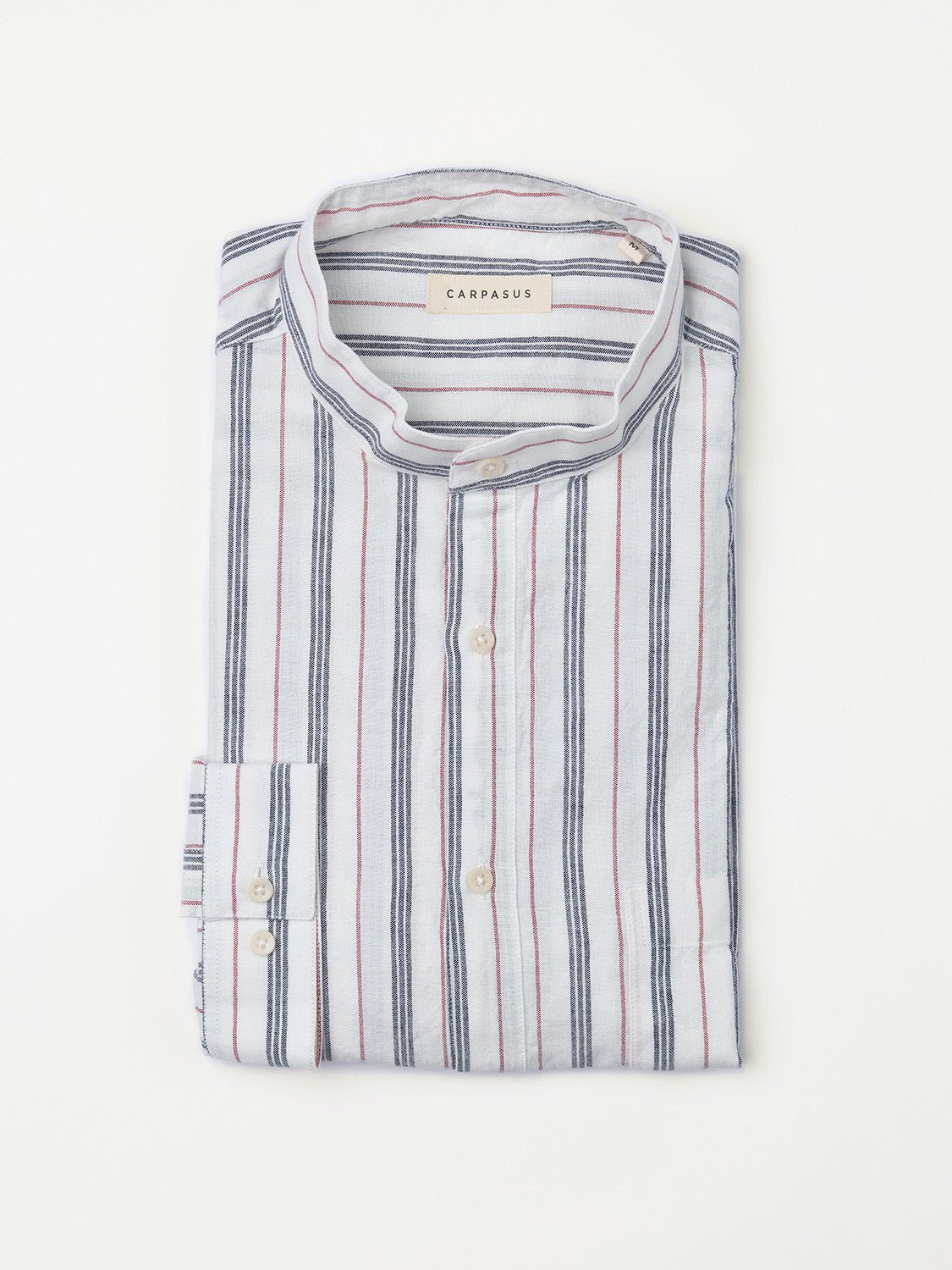 carpasus sustainable organic cotton shirt marzili tricolor blue white red. Nachhaltiges Carpasus Hemd Marzili Tricolor Blau Weiss Rot aus Bio Baumwolle 