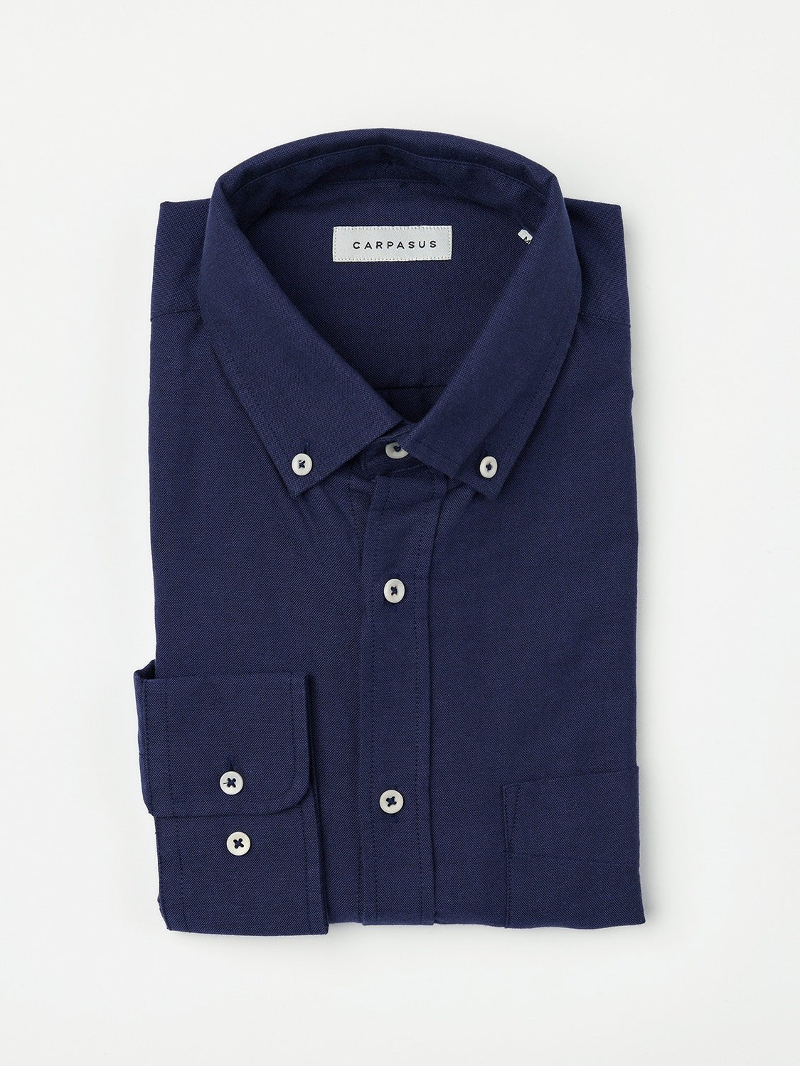 carpasus sustainable organic cotton oxford shirt darkblue. Nachhaltiges Carpasus Oxford Hemd aus Bio Baumwolle in Dunkelblau