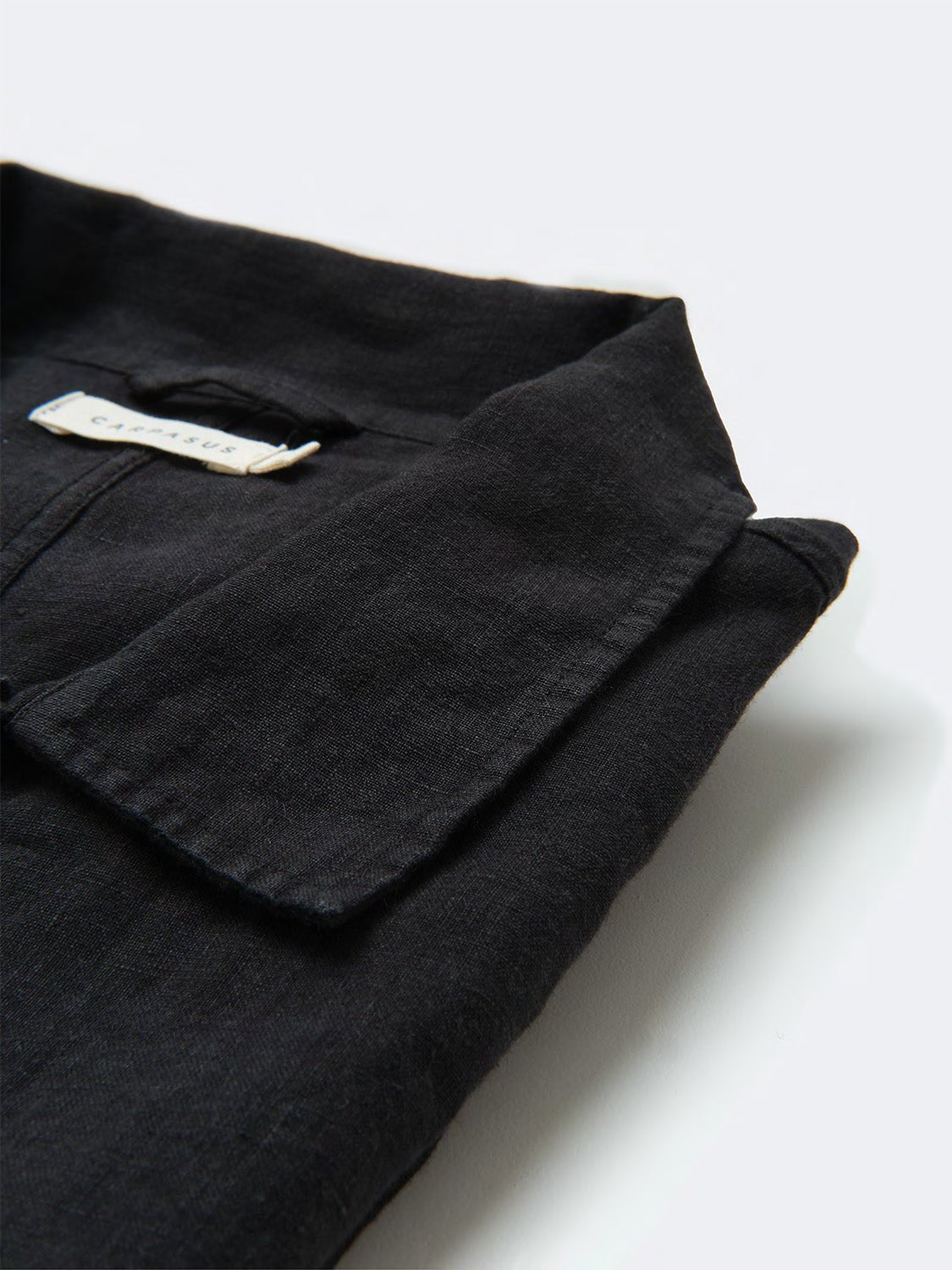 Overshirt Leinen Montagnola Schwarz