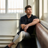 Leinenhemd Kurzarm Lido Schwarz