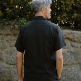 Leinenhemd Kurzarm Lido Schwarz