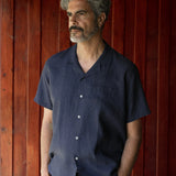 Linen Shirt Maloja Navy