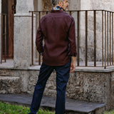 Leinenhemd Verzasca Burgundy