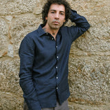 Leinenhemd Verzasca Marine