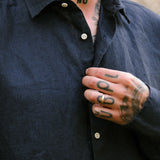 Leinenhemd Verzasca Marine