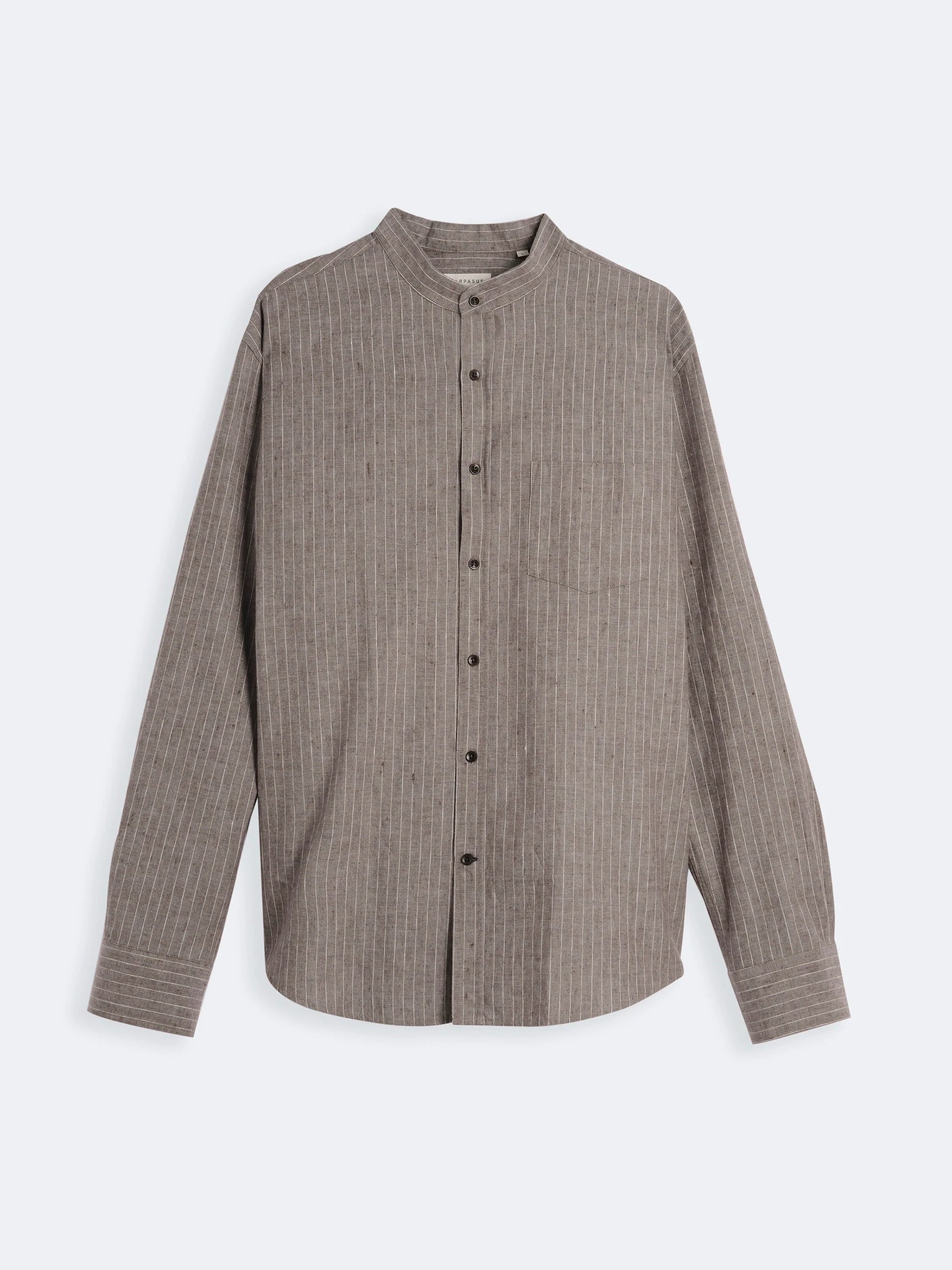 carpasus sustainable organic cotton and linen shirt scurido brown. Nachhaltiges Carpasus Hemd Scurido aus Bio Baumwolle und Leinen in Braun