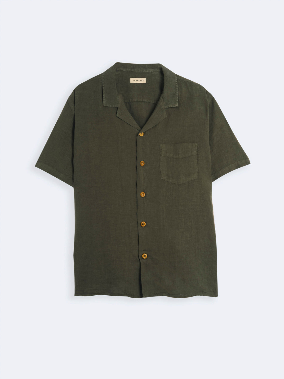 Linen Shirt Short Areia Moss