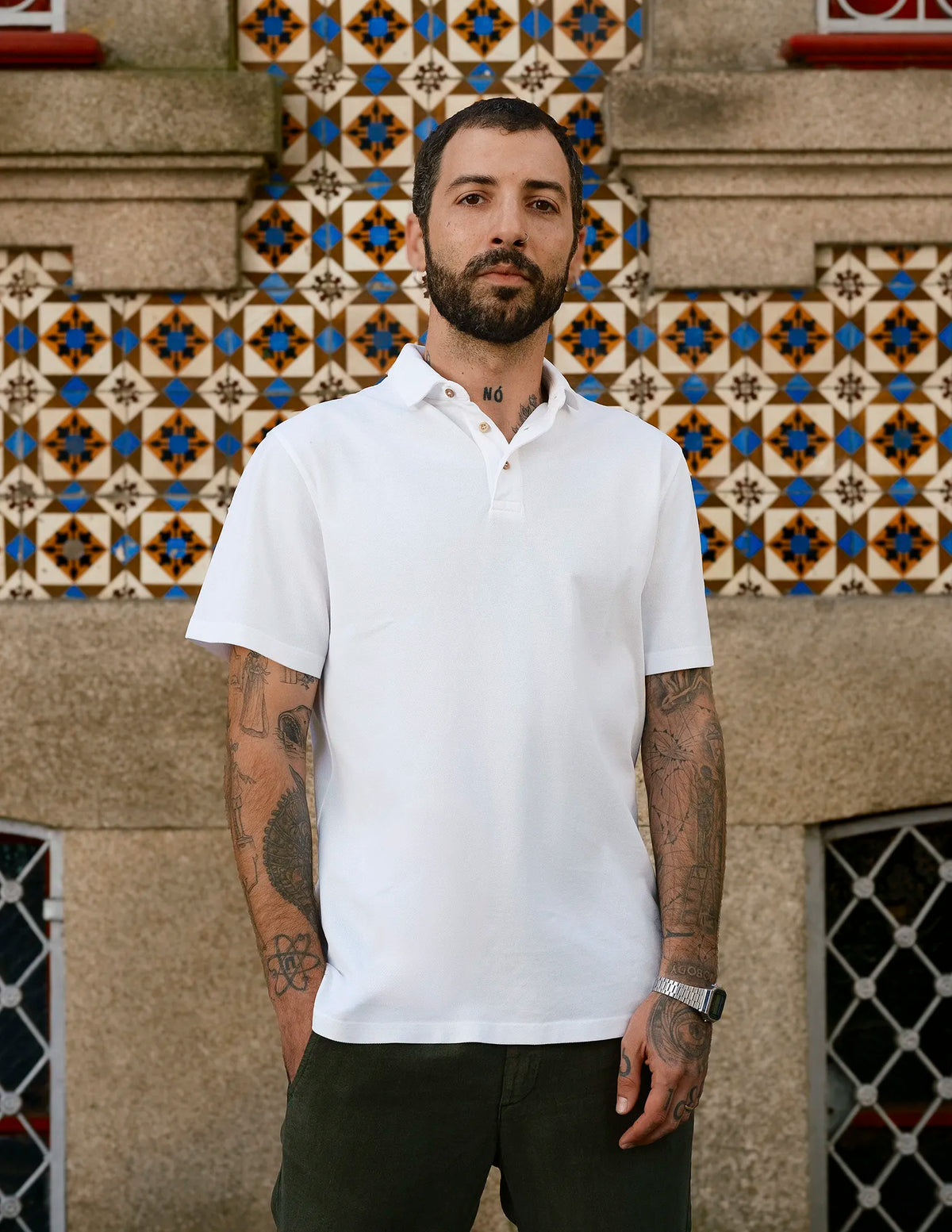 Polo Shirt Cavalo Short White