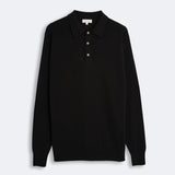 Merino-Polo Musgo Schwarz