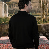 Merino-Polo Musgo Schwarz