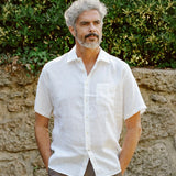 Leinenhemd Kurzarm Lido Weiss