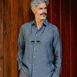 Leinenhemd Verzasca Azur