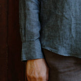 Leinenhemd Verzasca Azur