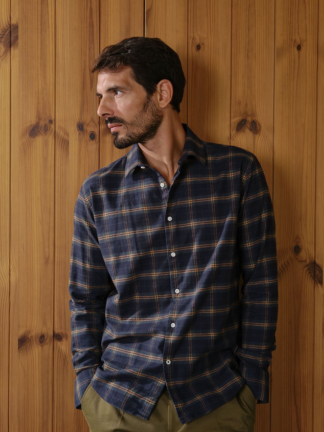 Flannel Shirt Castanio Check Marine