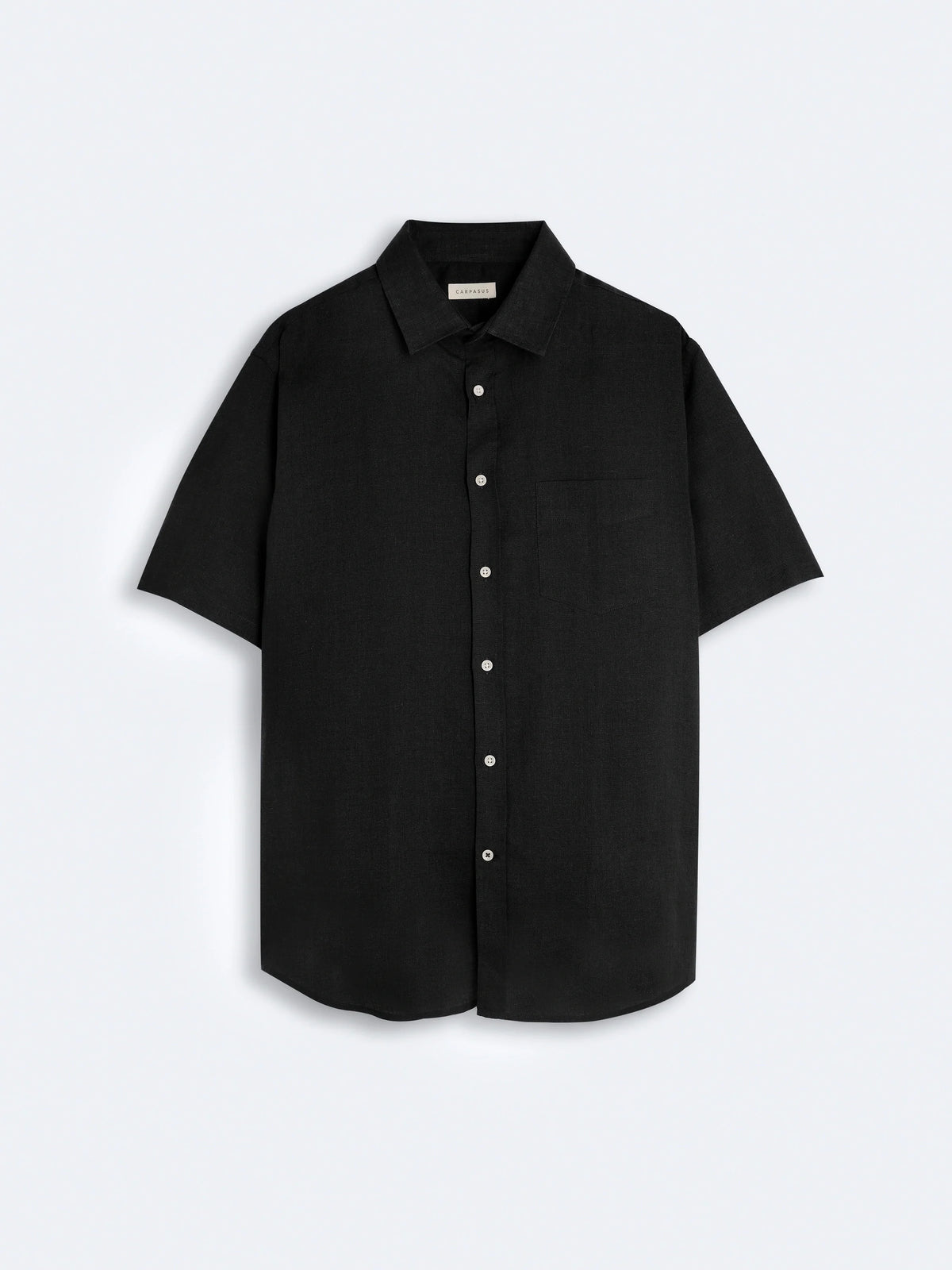 Linen Shirt Short Lido Black