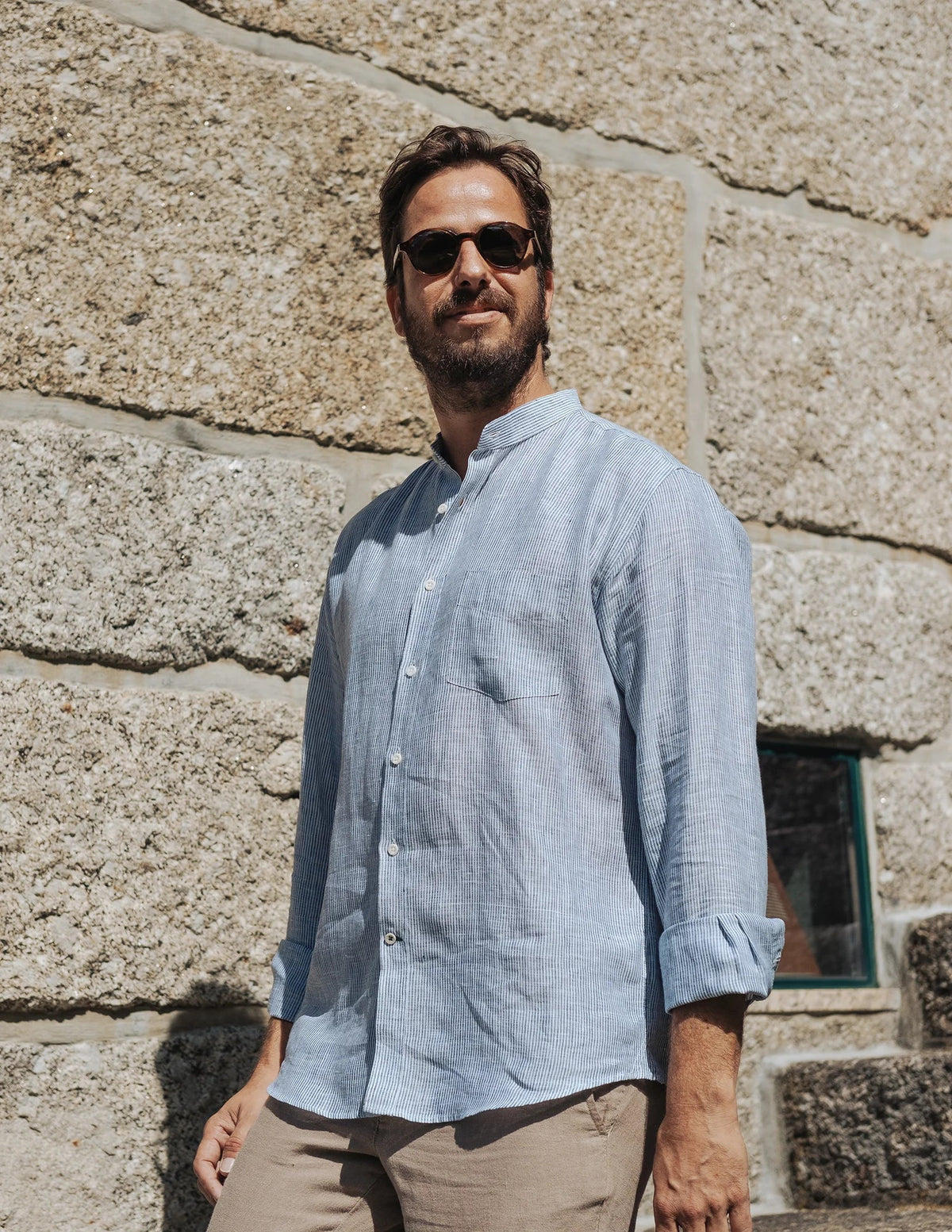 Linen Shirt Lisbon Fino Navy