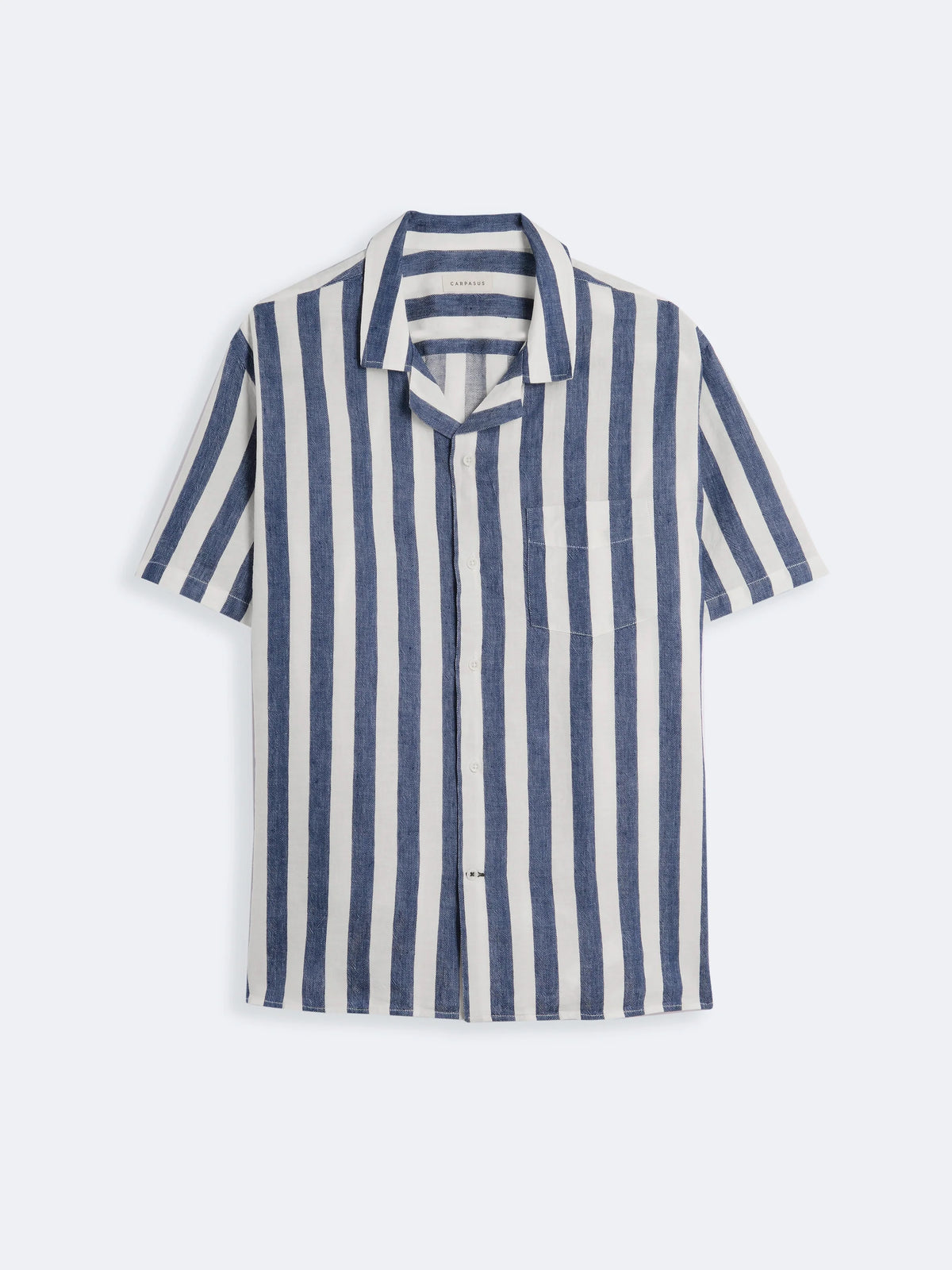 Linen Shirt Short Orto Navy