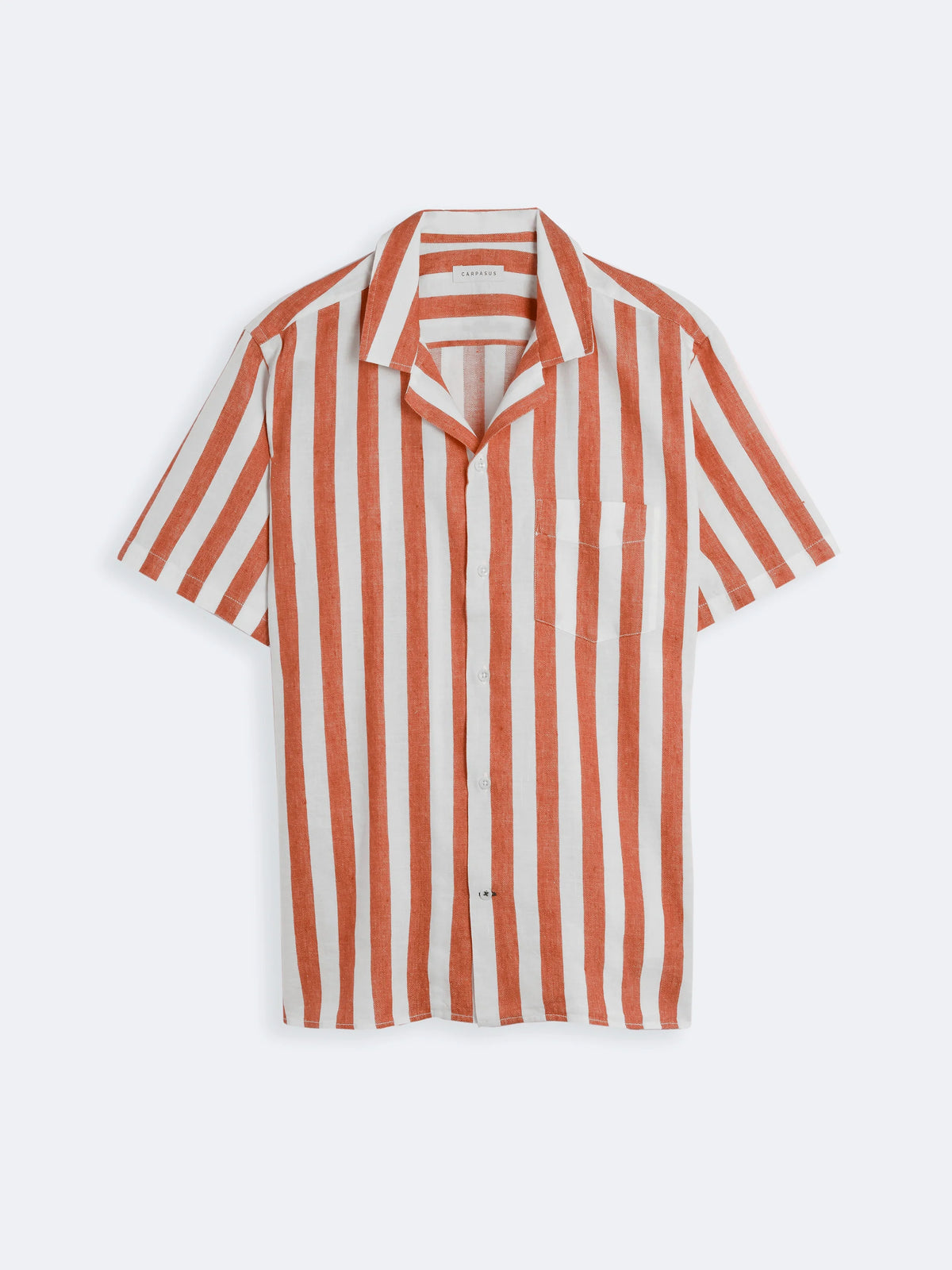 Linen Shirt Short Orto Terracotta