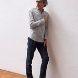 carpasus sustainable organic cotton shirt marzili stripes navy white. Nachhaltiges Carpasus Hemd Marzili Streifen Navy Weiss aus Bio Baumwolle 