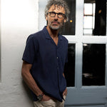 carpasus sustainable organic linen shirt short sleeves maloja uni navy . Nachhaltiges Carpasus Hemd kurzärmlig Maloja Uni Navy aus Bio Leinen 