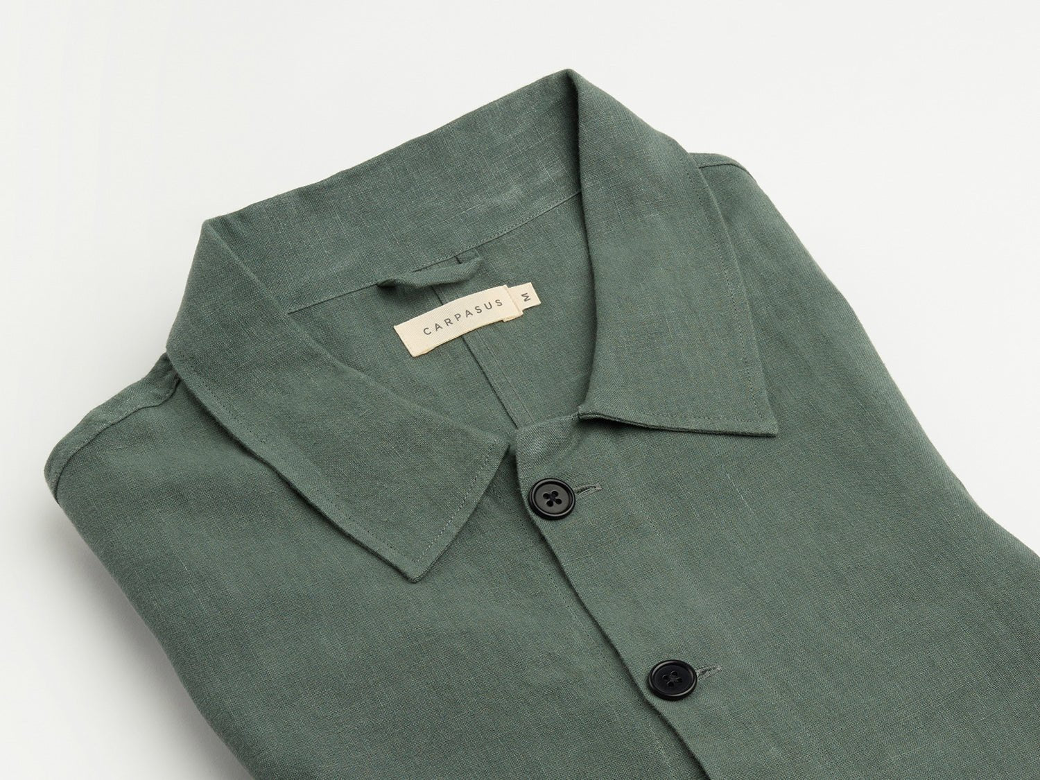 carpasus sustainable organic linen overshirt montagnola uni olive. Nachhaltiges Carpasus Overshirt Montagnola Uni Olive aus Bio Leinen 