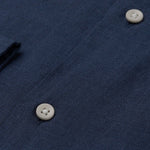 carpasus sustainable organic linen shirt verzasca uni navy. Nachhaltiges Carpasus Hemd Verzasca Uni Navy aus Bio Leinen