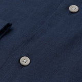 carpasus sustainable organic linen shirt verzasca uni navy. Nachhaltiges Carpasus Hemd Verzasca Uni Navy aus Bio Leinen