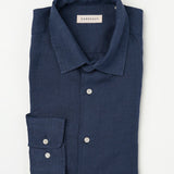 carpasus sustainable organic linen shirt verzasca uni navy. Nachhaltiges Carpasus Hemd Verzasca Uni Navy aus Bio Leinen