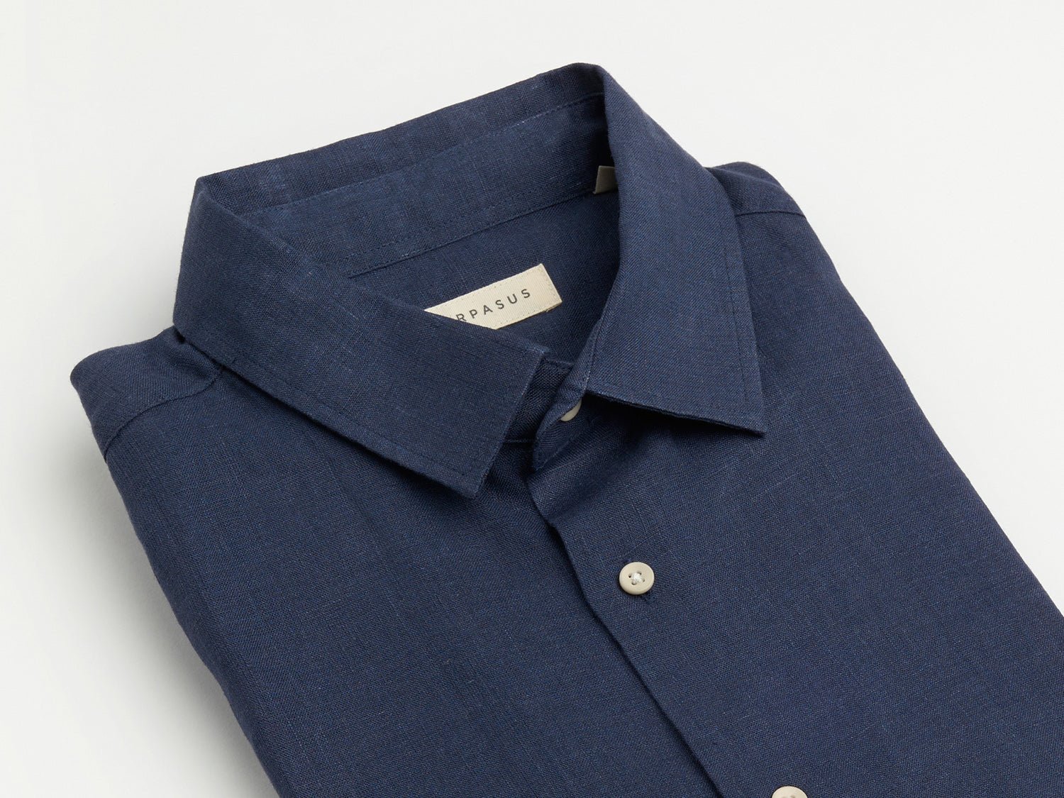 carpasus sustainable organic linen shirt verzasca uni navy. Nachhaltiges Carpasus Hemd Verzasca Uni Navy aus Bio Leinen