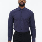 carpasus sustainable organic cotton dress shirt dark blue. Nachhaltiges Carpasus Businesshemd aus Bio Baumwolle in Dunkelblau