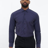 carpasus sustainable organic cotton dress shirt dark blue. Nachhaltiges Carpasus Businesshemd aus Bio Baumwolle in Dunkelblau