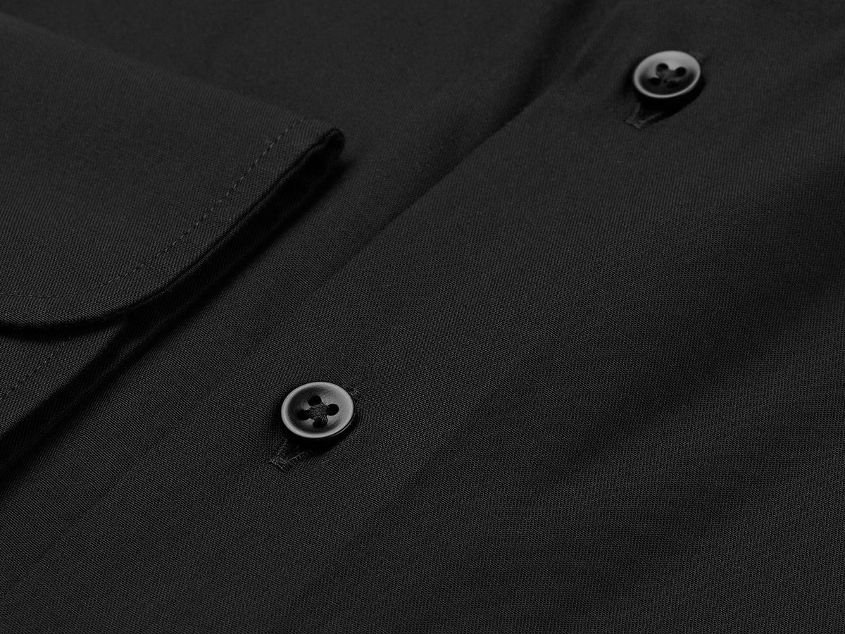 Shetland gemakkelijk te kwetsen Ga door Sustainable Dress Shirt from Organic Cotton Black Slim Fit - CARPASUS  Online Store