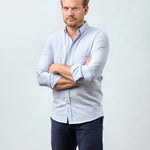carpasus sustainable organic cotton shirt bernina blue. Nachhaltiges Carpasus Hemd Bernina Blau aus Bio Baumwolle 