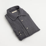 carpasus sustainable organic cotton flanell shirt betual grey. Nachhaltiges Carpasus Flanell Hemd Betual Grau aus Bio Baumwolle 