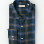 carpasus sustainable organic cotton flanell shirt castanio check moss. Nachhaltiges Carpasus Flanell Hemd Castanio Karo Moss aus Bio Baumwolle 