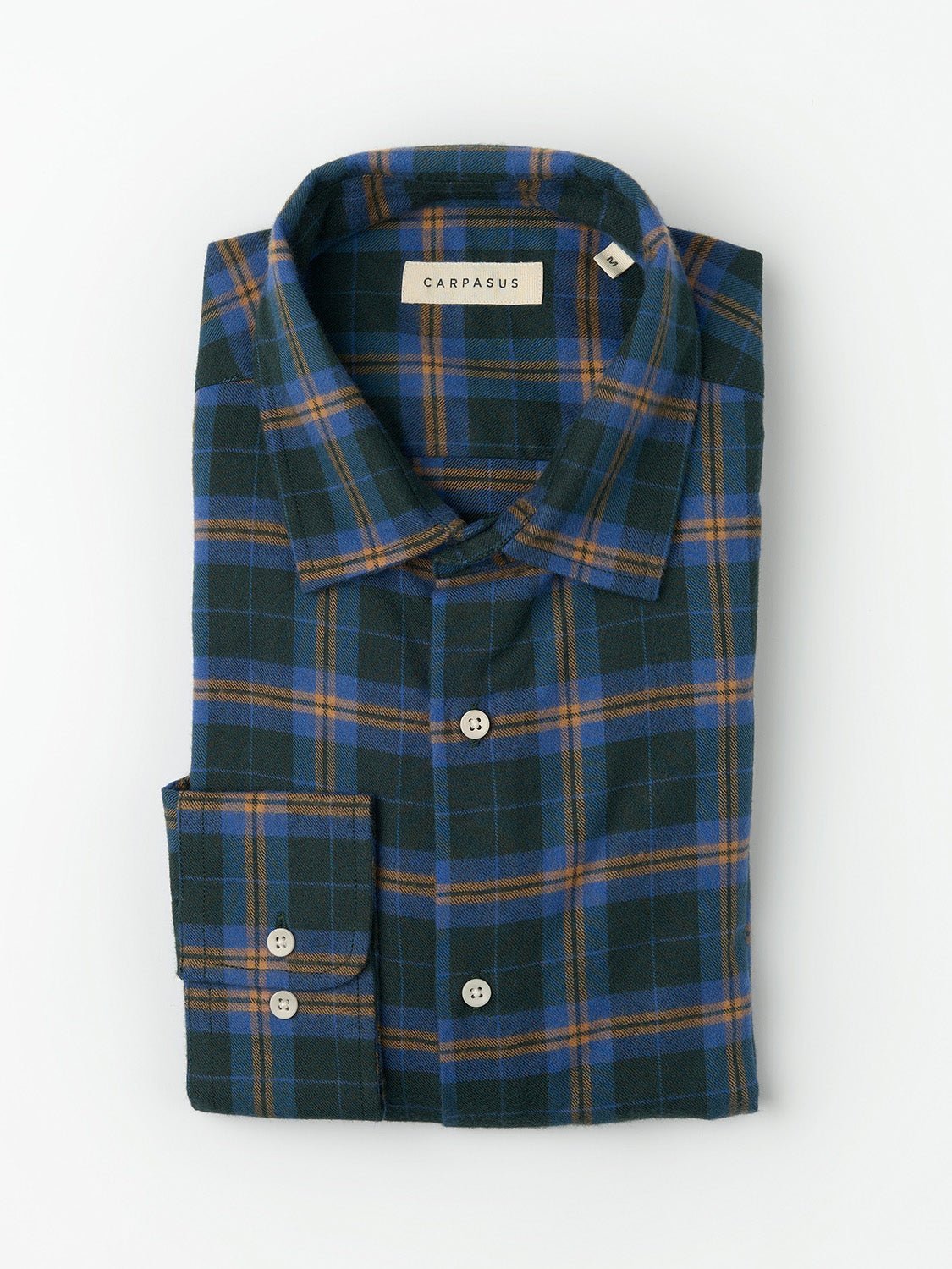 carpasus sustainable organic cotton flanell shirt castanio check moss. Nachhaltiges Carpasus Flanell Hemd Castanio Karo Moss aus Bio Baumwolle 