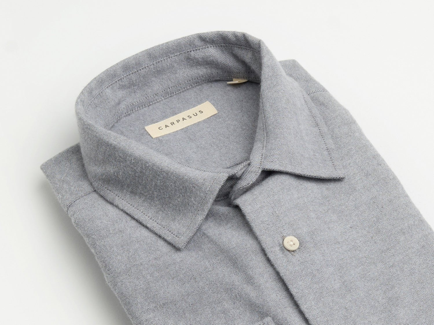 carpasus sustainable organic cotton flanell shirt castanio fog. Nachhaltiges Carpasus Flanell Hemd Castanio Fog aus Bio Baumwolle 