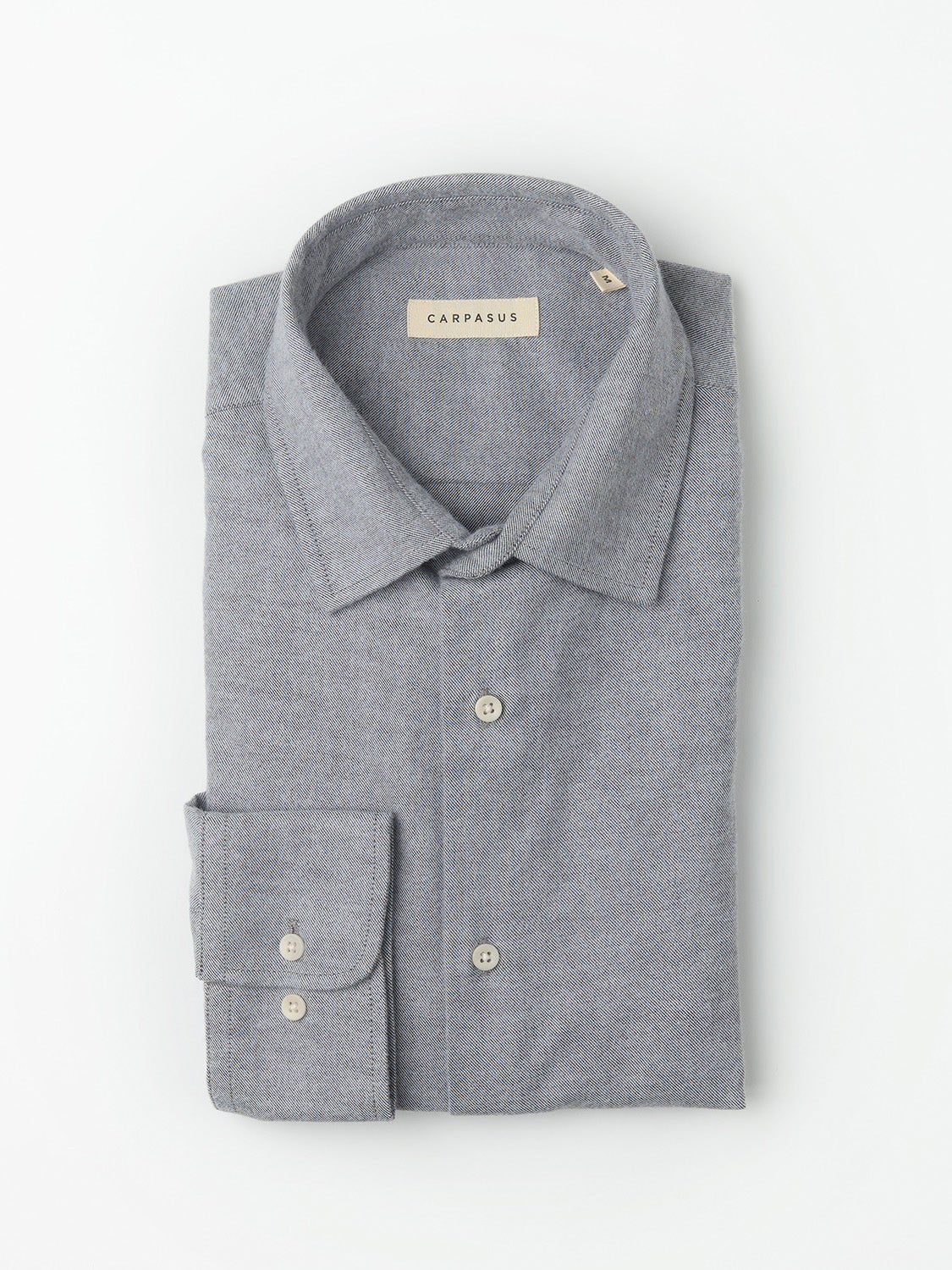 carpasus sustainable organic cotton flanell shirt castanio fog. Nachhaltiges Carpasus Flanell Hemd Castanio Fog aus Bio Baumwolle 