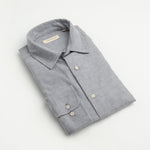 carpasus sustainable organic cotton flanell shirt castanio fog. Nachhaltiges Carpasus Flanell Hemd Castanio Fog aus Bio Baumwolle 